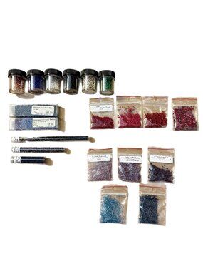 Large Lot Miyuki Delica Japanese Seed Beads - Red, Blue, Green, Silver, Purple